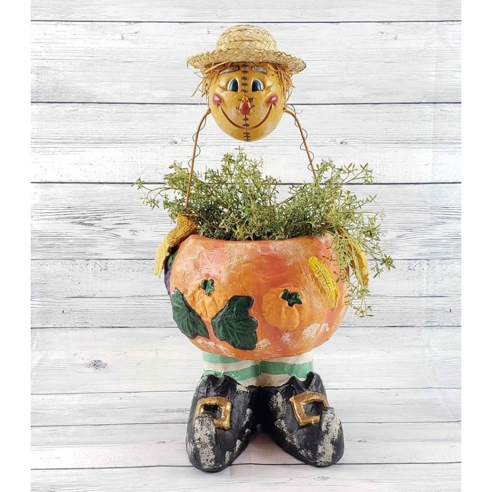 Pumpkin Scarecrow Man for Halloween Thanksgiving 18" Tall